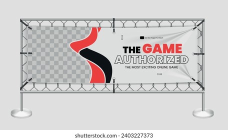 futuristic gaming mesh banners design template