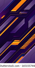 Futuristic Gaming Wallpaper With Purple And Yellow Gradient