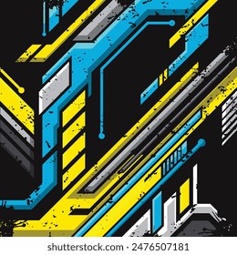 Fondo abstracto geométrico futurista grunge pinceladas