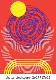 Design de vetor geométrico abstrato futurista