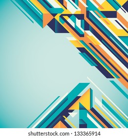 Futuristic geometric abstraction. Vector illustration.