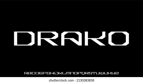 futuristic geometric alphabet font vector