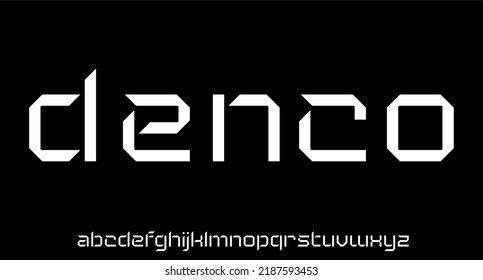 futuristic geometric alphabet font vector