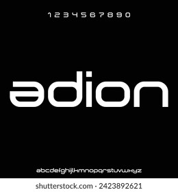 futuristic geometric alphabet font vector