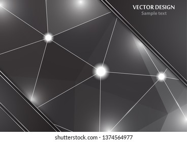Futuristic geometric background. Abstract triangles. Unusual forms for your message. Business or technical presentation, application cover template. Vector illustration