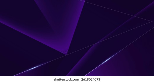 Futuristic geometric background with dark tones and neon purple glowing lines
