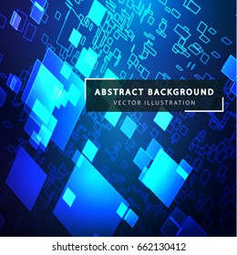 Futuristic geometric background. Digital Planes in Perspective. Technology Business Background Illustration. 3D Abstract vector illustration.