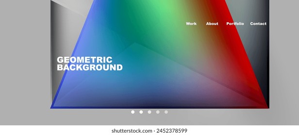 A futuristic geometric background featuring an electric blue triangle in the middle. Perfect for showcasing gadgets and technology with a sleek design