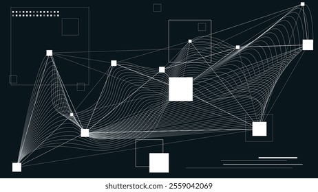 Futuristic geometric background illustration. Abstract technology concept.