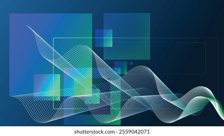 Futuristic geometric background illustration. Abstract technology concept.