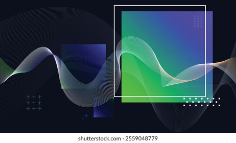 Futuristic geometric background illustration. Abstract technology concept.
