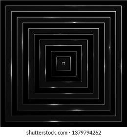 Futuristic Geometric Background. Steel Square Design. Vector Illustration