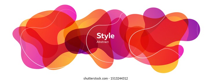 Futuristic geometric badge. Dynamical colored forms and lines. Gradient abstract banners with flowing liquid shapes. Template for logo, flyer, presentation