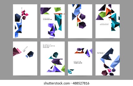 Fondo abstracto de concepto geométrico futurista para solución de negocio / EPS10