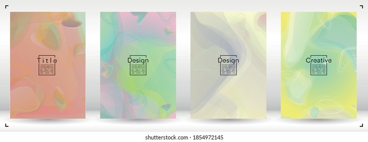 Futuristische Geometrische Cover Design mit Farbverlauf- und Abstraktlinien, Zahlen für Ihr Unternehmen.  Cover Fluid Rainbow Poster Design, Farbeffekt für den Geschäftsbericht.
