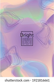 Futuristic Geometric Cover Design with Gradient and Abstract Lines, Figures for your Business.  Banner Fluid Rainbow Poster Design, Gradient Effect for Annual Report.