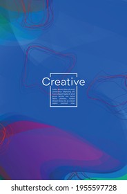 Futuristische Geometrische Cover Design mit Farbverlauf- und Abstraktlinien, Zahlen für Ihr Unternehmen.  Booklet Fluid Rainbow Poster Design, Farbverlauf-Effekt für die Präsentation.