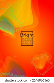 Futuristic Geometric Cover Design with Gradient and Abstract Lines, Figures for your Business.  Cover Fluid Rainbow Poster Design, Gradient Effect for Presentation.