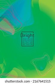 Futuristic Geometric Cover Design with Gradient and Abstract Lines, Figures for your Business.  Coverage Fluid Rainbow Poster Design, Gradient Effect for Event.
