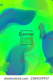 Futuristic Geometric Cover Design with Gradient and Abstract Lines, Figures for your Business.  Booklet Fluid Rainbow Poster Design, Gradient Effect for Identity.