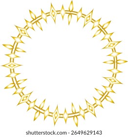 Futuristic geometric decorative frames with gold gradient that also retain classical elements.