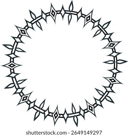 Futuristic geometric decorative frames. A slightly different illustration of a magic circle.