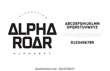 Futuristic Geometric Display Font Vector for Gaming and Technology Branding