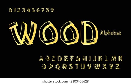 Futuristic geometric font with numbers. Eps10 vector.