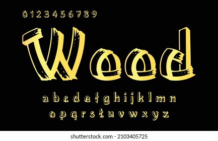 Futuristic geometric font with numbers. Eps10 vector.