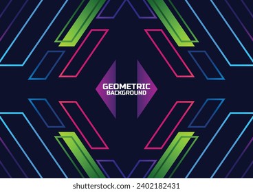 banner de fondo de juego geométrico futurista