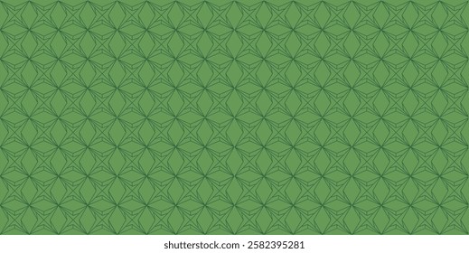 Futuristic Geometric Green Diamond Pattern with Sharp Lines