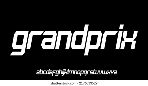 futuristic geometric modern alphabet font vector