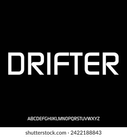 futuristic geometric and modern alphabet font vector