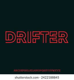 futuristic geometric and modern alphabet font vector