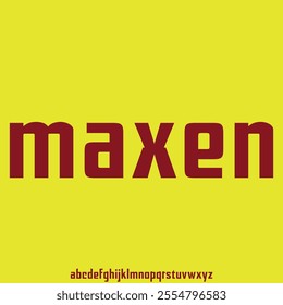 futuristic geometric modern font vector set
