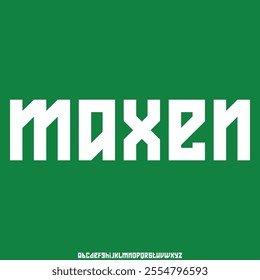 futuristic geometric modern font vector set