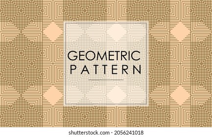 Futuristic geometric pattern in brown colors