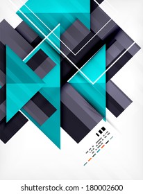 Futuristic geometric shape abstract business template For banners, business backgrounds, presentations