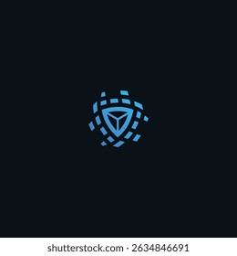 Futuristic geometric shield design bluetoned