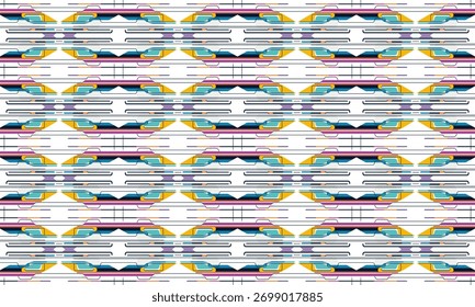 Futuristic Geometric Vector Pattern with Lines and Circles