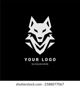 A futuristic and geometric wolf logo with sharp, angular edges. Perfect for branding, esports teams, tech companies, and digital businesses. Symbolizes strength, leadership, and agility.