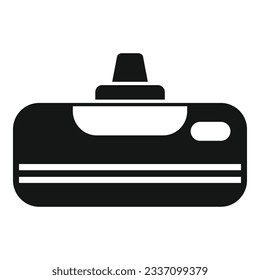 Futuristic glasses icon simple vector. Game mask. Video head