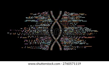 Futuristic glitch vector showing digital transformation, retro gaming UI mood and red pink highlights for modern tech design. Dark background with subtle noise enhances contrast. 