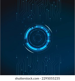 futuristic global network technology vector illustration