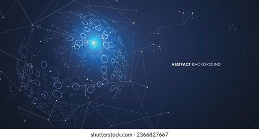 Futuristic globalization interface, a sense of science and technology abstract graphics.