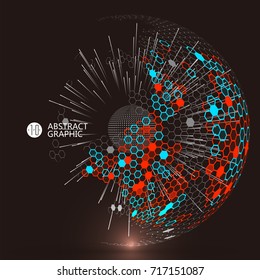 Futuristic globalization interface, a sense of science and technology abstract graphics.