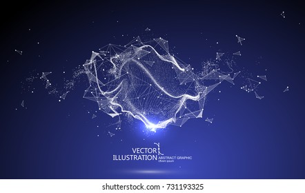 Futuristic globalization interface, a sense of science and technology abstract graphics.