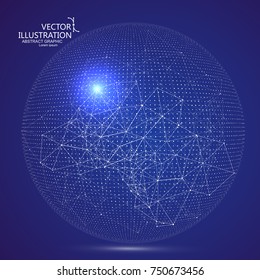 Futuristic globalization interface, a sense of science and technology abstract graphics.