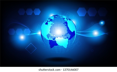 futuristic globe  communication concept, some Elements of this image furnished by NASA