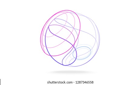 Futuristic Globe Data Network Elements Abstract Vector Background